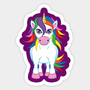 unicorn Facing Sticker